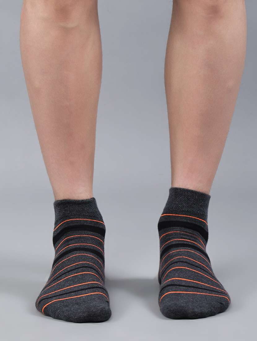 men pack of 3 striped ankle length sock - 21863682 -  Standard Image - 1