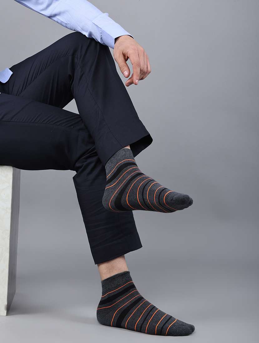 men pack of 3 striped ankle length sock - 21863682 -  Standard Image - 4