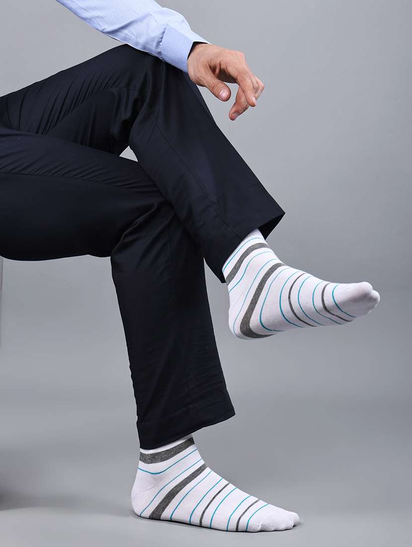 men pack of 3 striped ankle length sock - 21863684 -  Standard Image - 4
