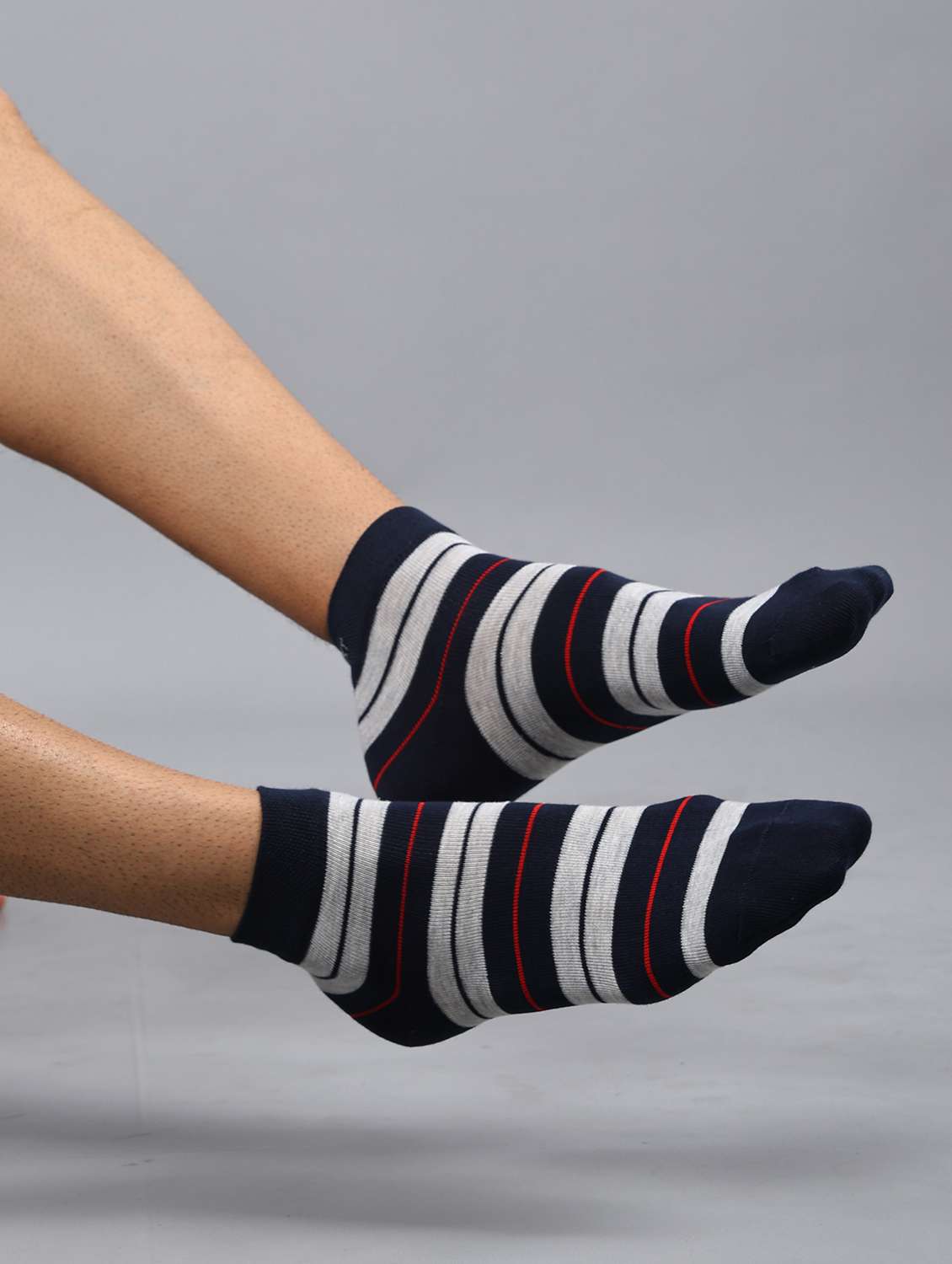 men pack of 3 striped ankle length sock - 21863693 -  Standard Image - 4