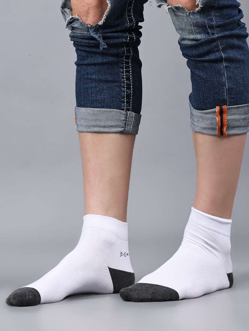 men pack of 3 solid ankle length socks - 21863696 -  Standard Image - 1