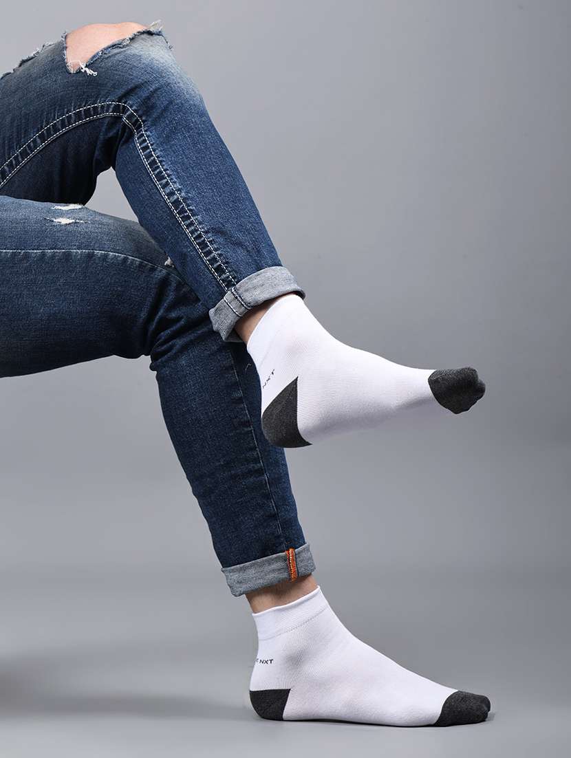 men pack of 3 solid ankle length socks - 21863696 -  Standard Image - 4