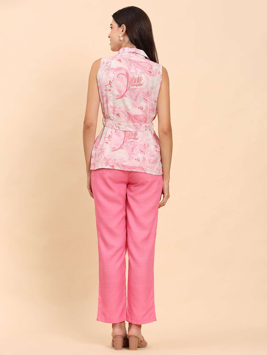 women printed shirt and trouser co-ord set - 21863894 -  Standard Image - 4