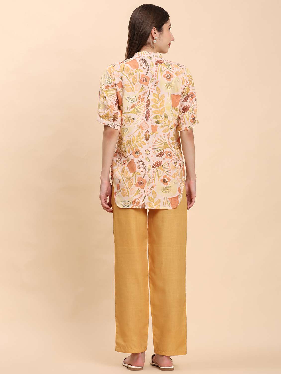 women printed top and trouser co-ord set - 21863901 - Standard Image - 4