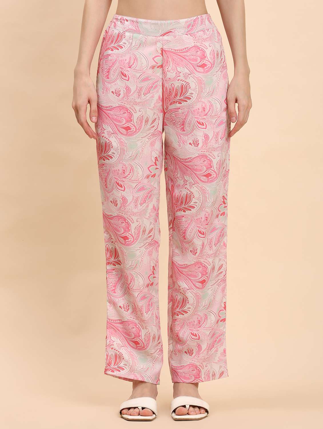women printed top and trouser co-ord set - 21863904 - Standard Image - 6