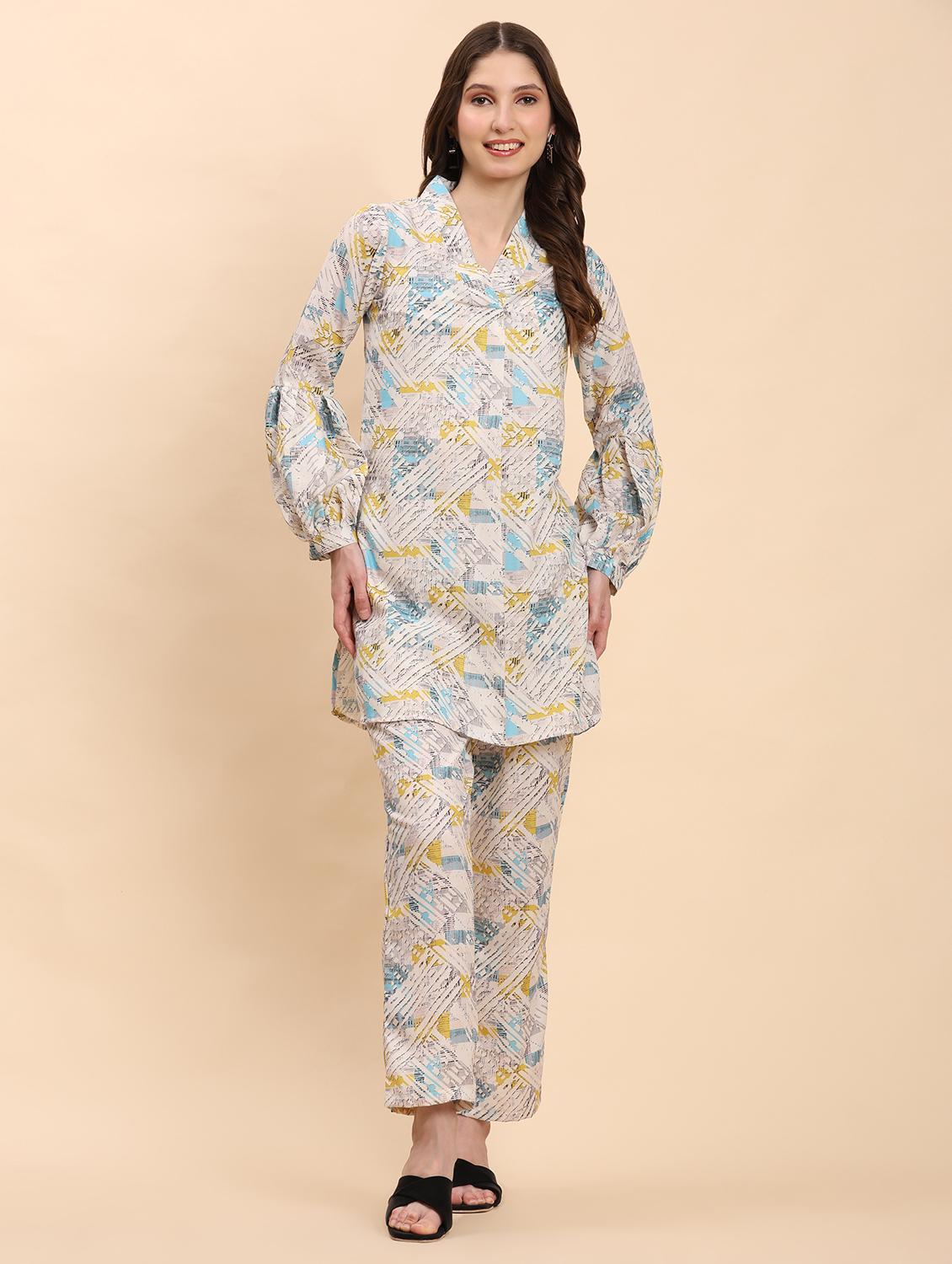 women printed ethnic co-ord set - 21863913 - Standard Image - 1