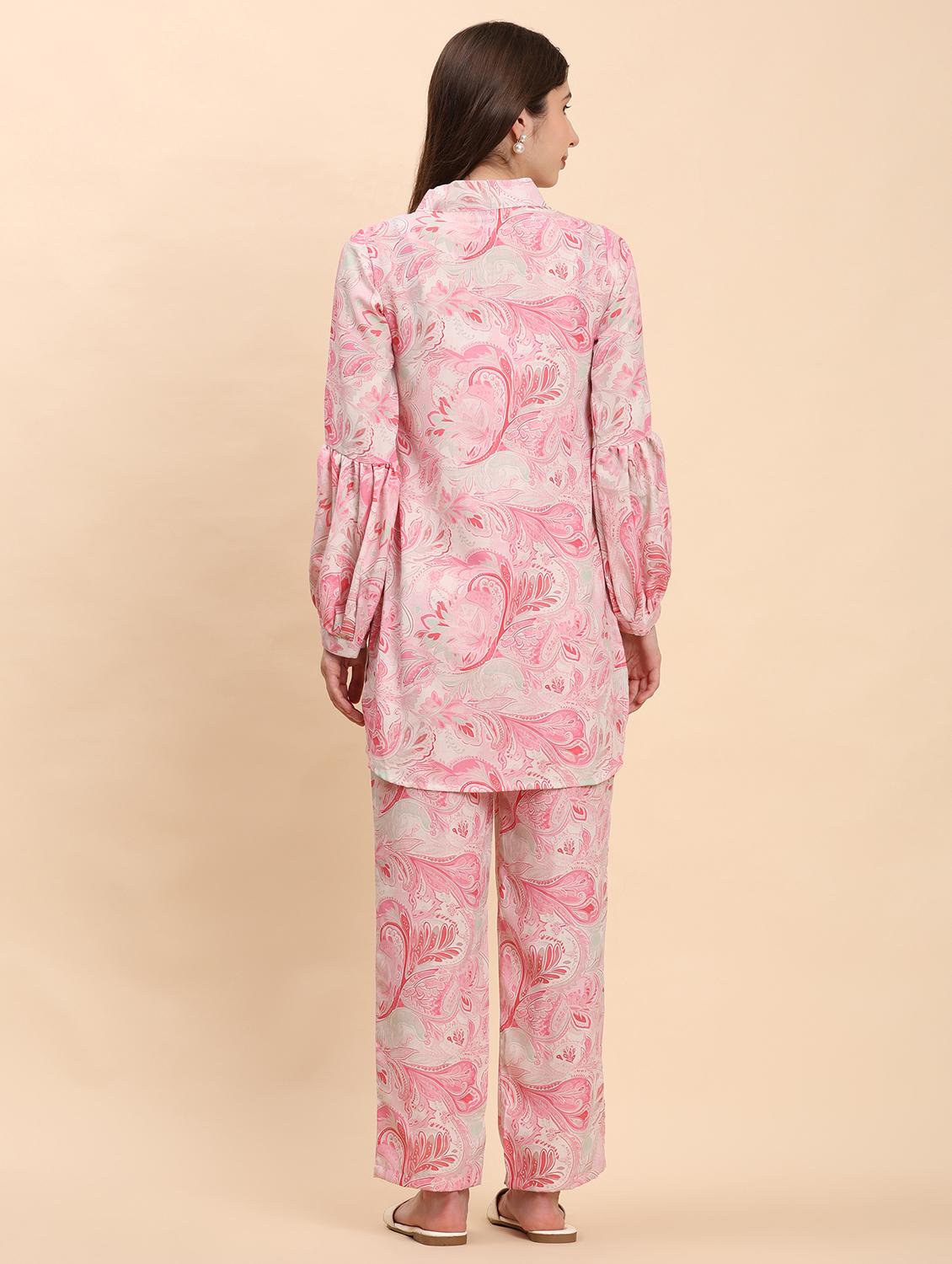 women printed ethnic co-ord set - 21863914 - Standard Image - 4