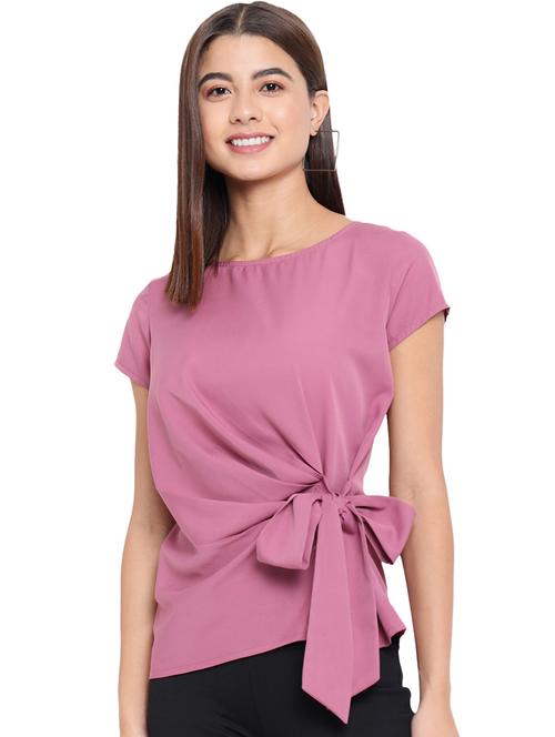 women solid round neck regular top - 21863996 - Standard Image - 0