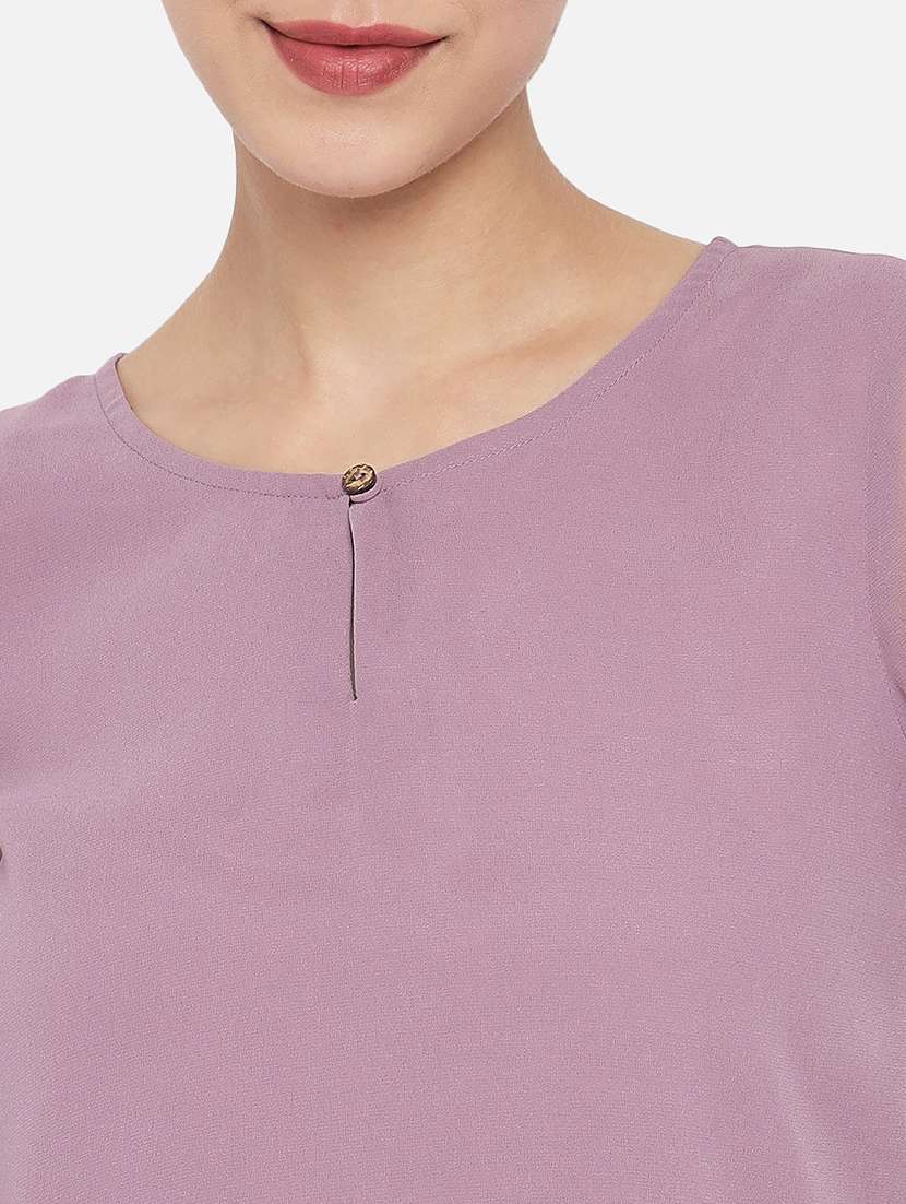 women solid flared sleeves regular top - 21864028 - Standard Image - 4