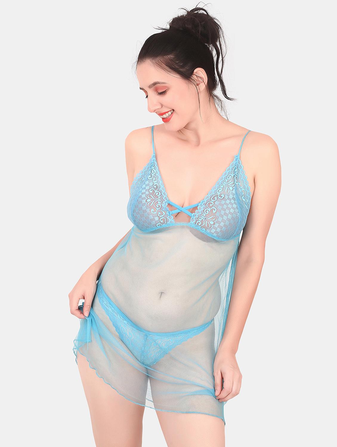 women shoulder strap lace babydoll - 21864041 - Standard Image - 1