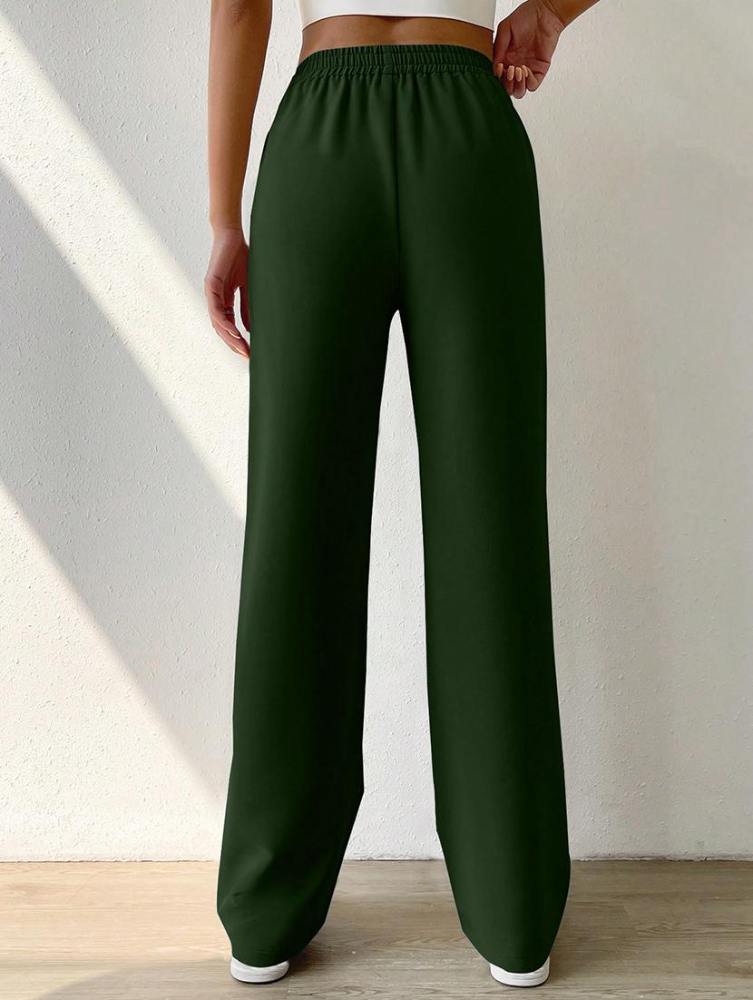 women high rise pleated straight trouser - 21864134 - Standard Image - 4