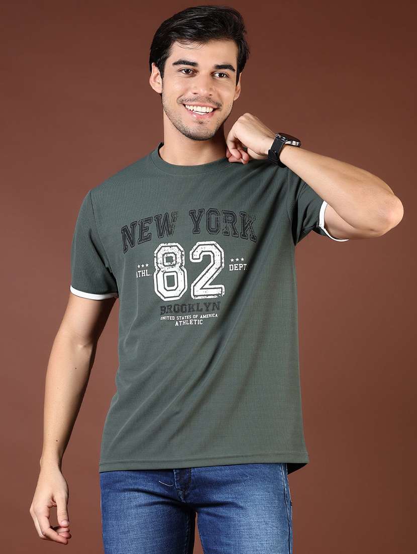 men printed short sleeve regular fit t-shirt - 21864310 -  Standard Image - 1