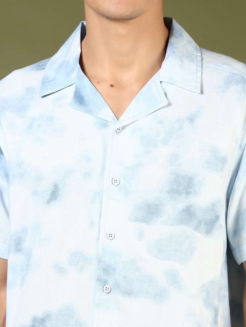 men printed short sleeve regular fit casual shirt - 21864317 -  Standard Image - 4