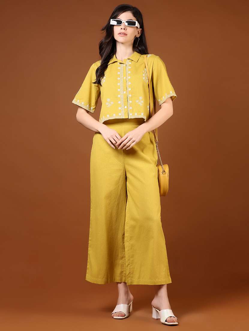 women embroidered shirt and trouser co-ord set - 21864389 -  Standard Image - 4
