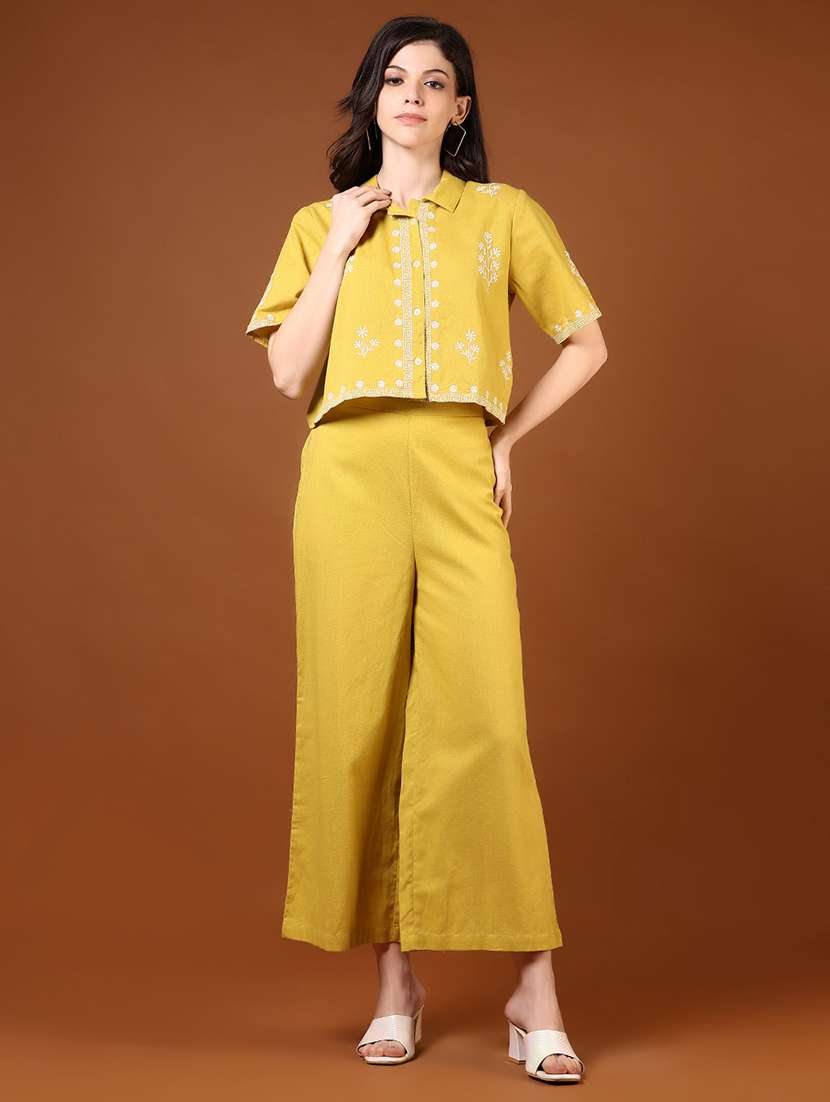women embroidered shirt and trouser co-ord set - 21864389 -  Standard Image - 6
