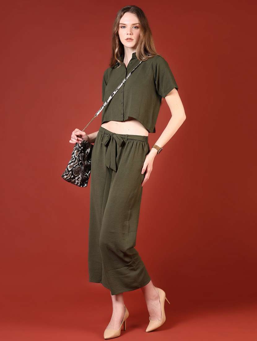 olive cotton coord set - 21864399 -  Standard Image - 1