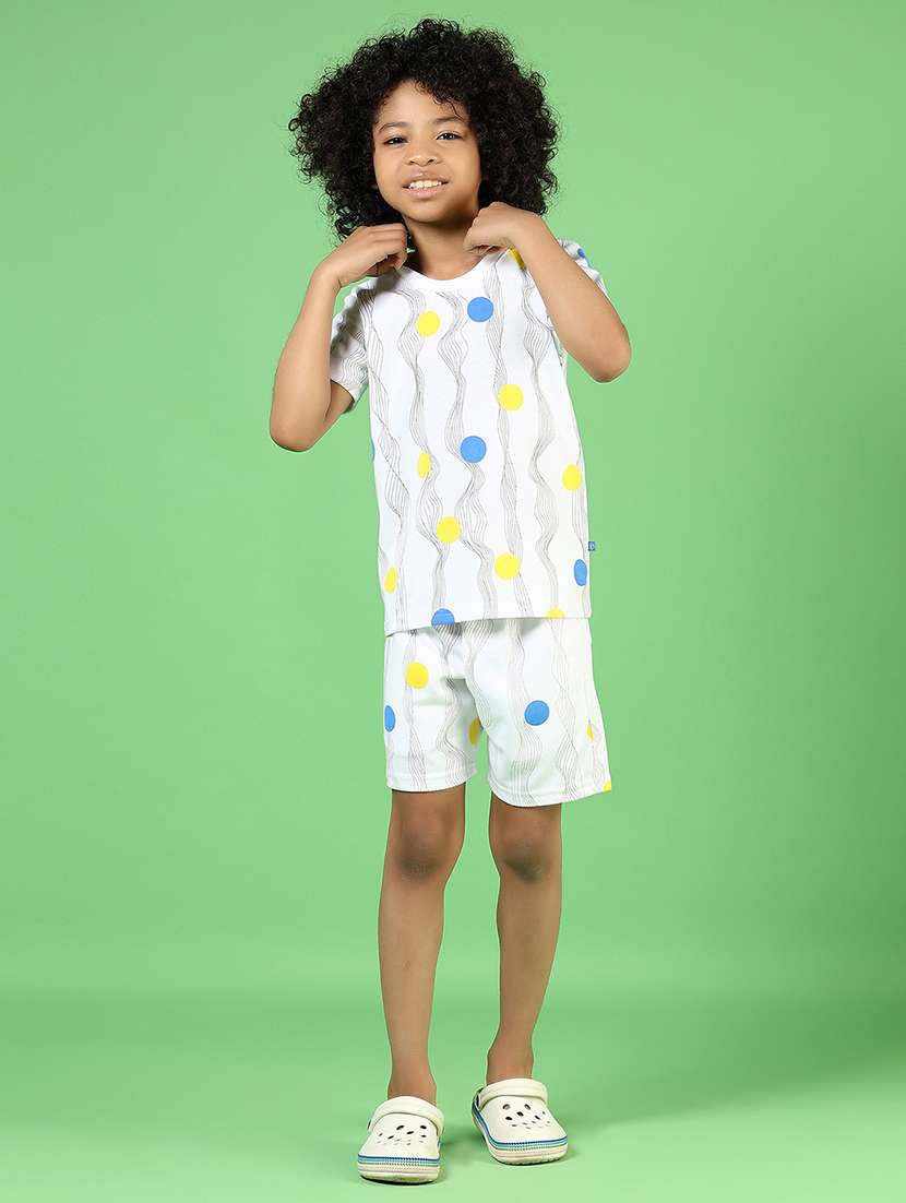 boys printed short sleeves co-ord set - 21864599 -  Standard Image - 1