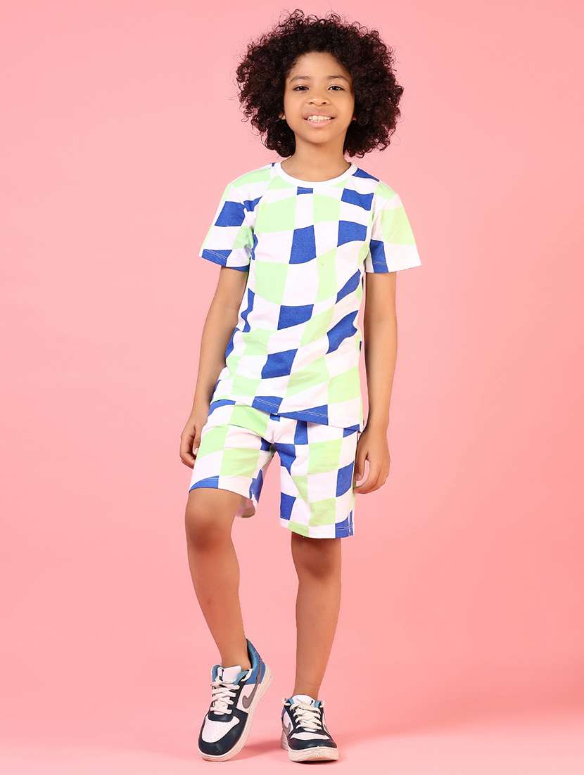 boys printed short sleeves co-ord set - 21864621 -  Standard Image - 1