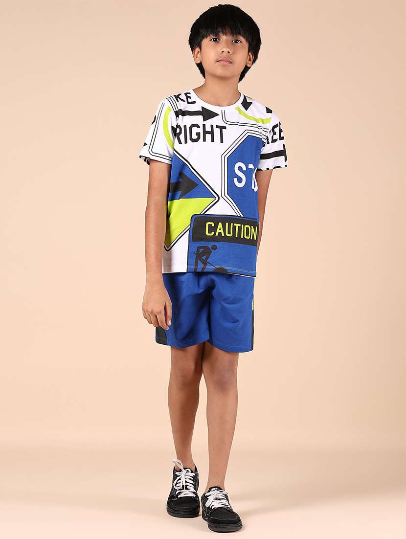 boys printed short sleeves co-ord set - 21864622 -  Standard Image - 1