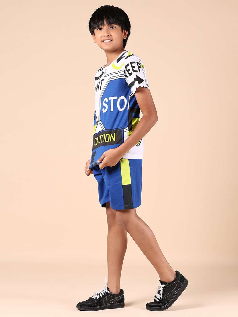 boys printed short sleeves co-ord set - 21864622 -  Standard Image - 6