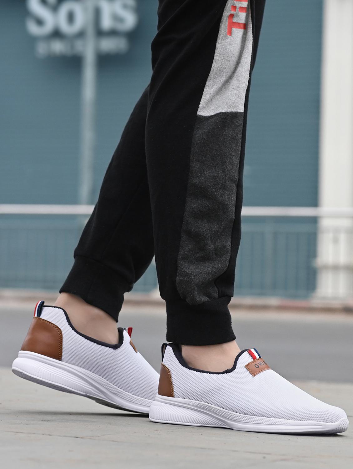 men white slip on sport shoe - 21866048 - Standard Image - 4