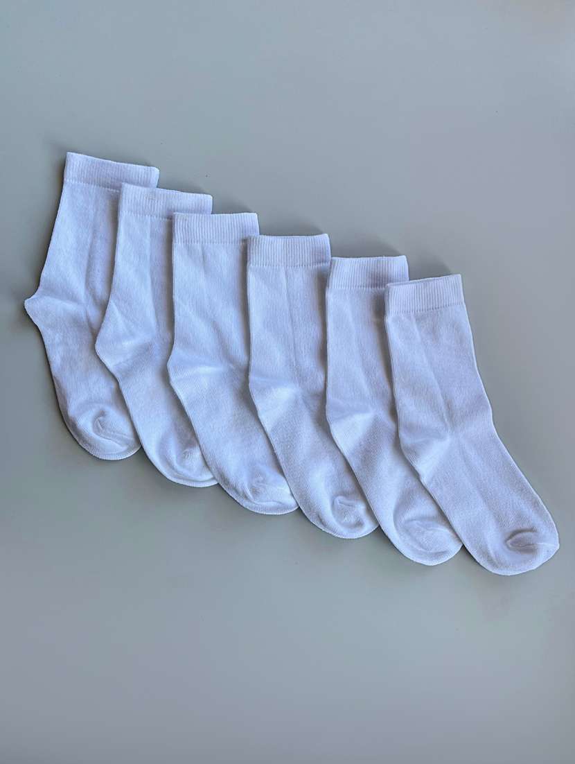 kids pack of 3 solid above ankle length sock