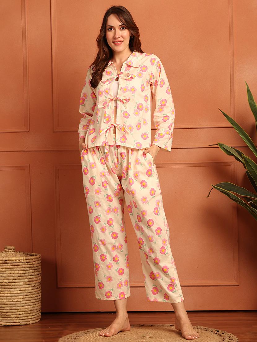 women printed nightwear pyjama set - 21866632 - Zoom Image - 0