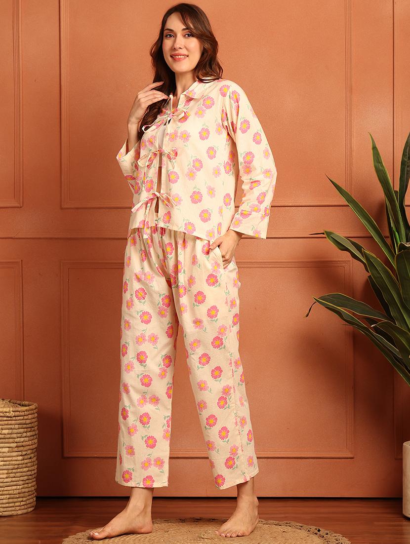 women printed nightwear pyjama set - 21866632 -  Standard Image - 1