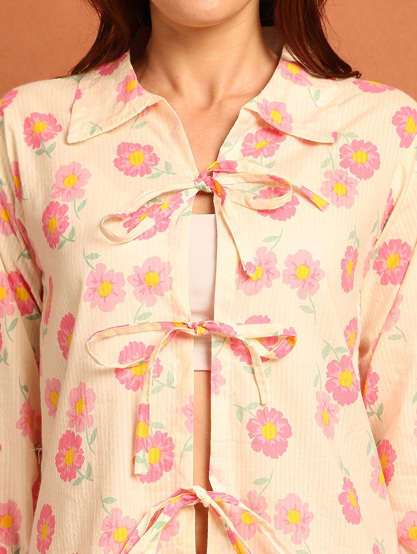 women printed nightwear pyjama set - 21866632 - Standard Image - 4