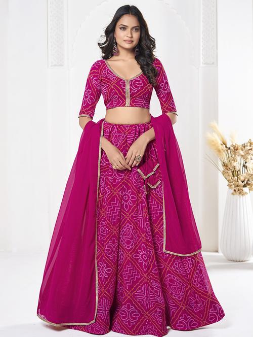 women flared semi stitched lehenga choli with dupatta set - 21867345 -  Standard Image - 0