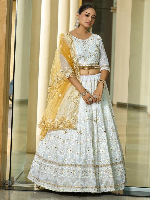 women flared semi stitched lehenga choli with dupatta set - 21867354 - Standard Image - 0