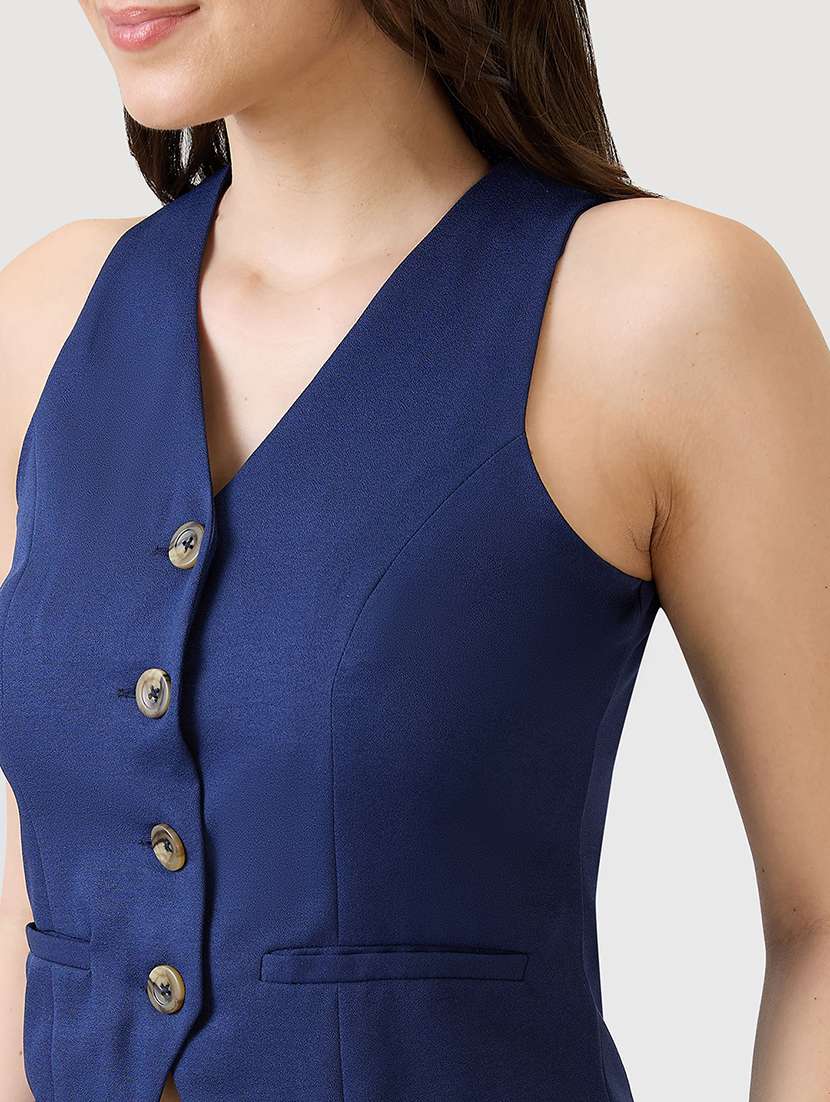 women solid vest top and trouser co-ord set - 21869838 -  Standard Image - 4