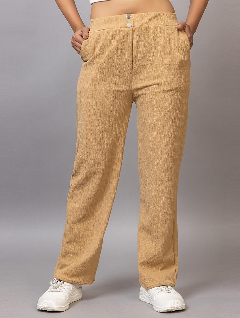 women solid mid rise straight trouser - 21869857 - Zoom Image - 0