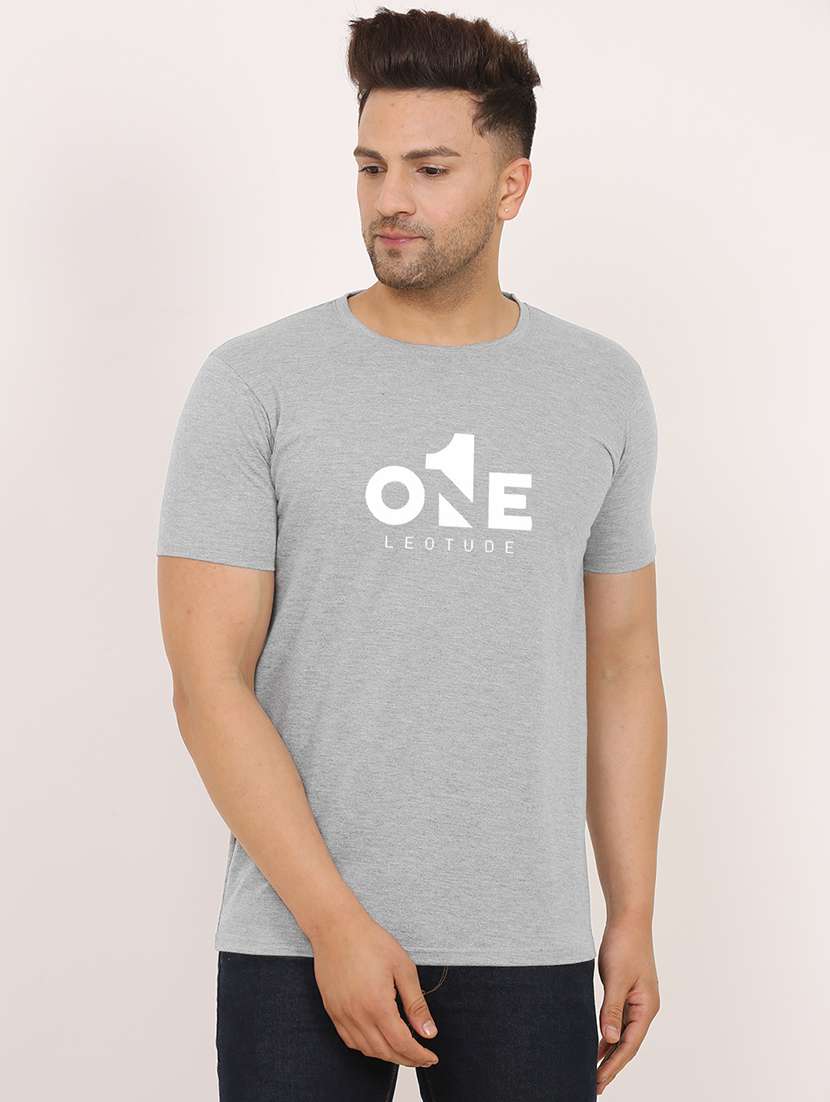 men chest print short sleeve regular fit t-shirt