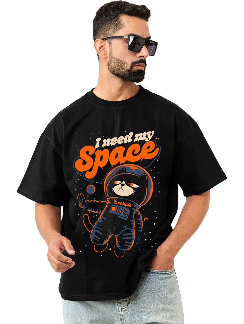 men printed short sleeve oversized t-shirt
