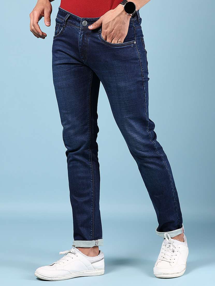 Men Solid Mid Rise Slim Fit Jean - 21870995 -  Standard Image - 1