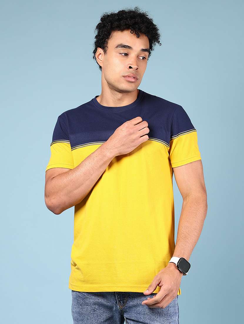 men color blocked short sleeve regular fit t-shirt - 21871163 -  Standard Image - 1