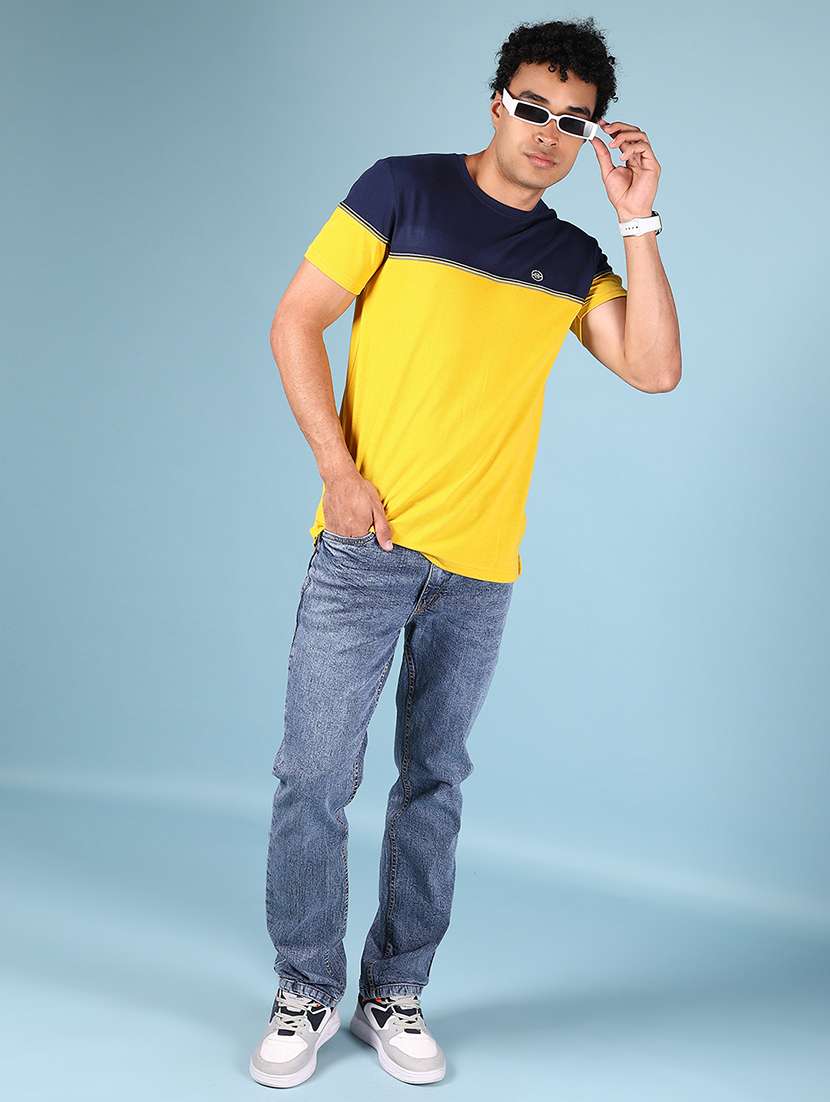 men color blocked short sleeve regular fit t-shirt - 21871163 -  Standard Image - 4