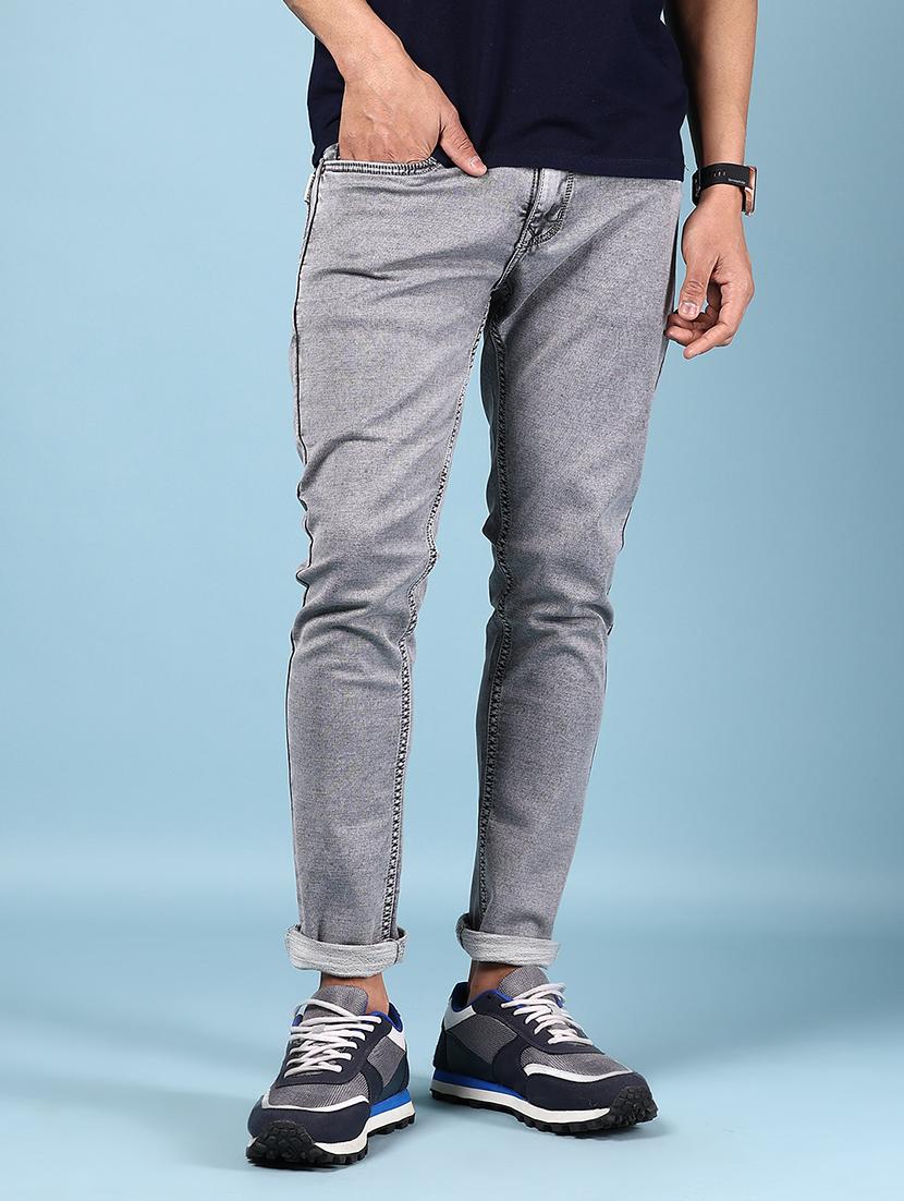 men solid mid rise slim fit jean - 21871382 - Standard Image - 1