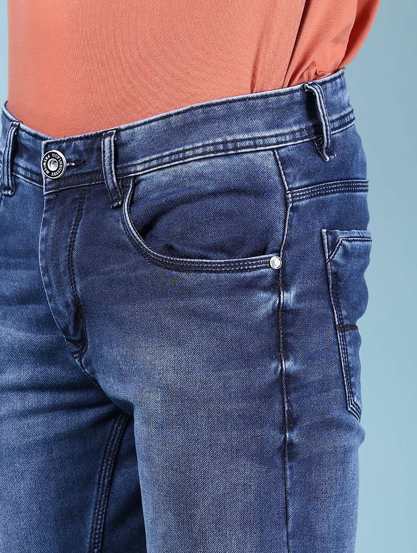 men solid mid rise slim fit jean - 21871499 -  Standard Image - 4