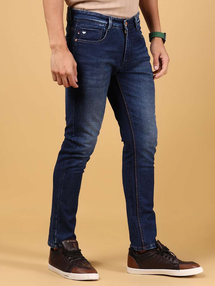 men solid mid rise slim fit jean - 21871783 - Standard Image - 1