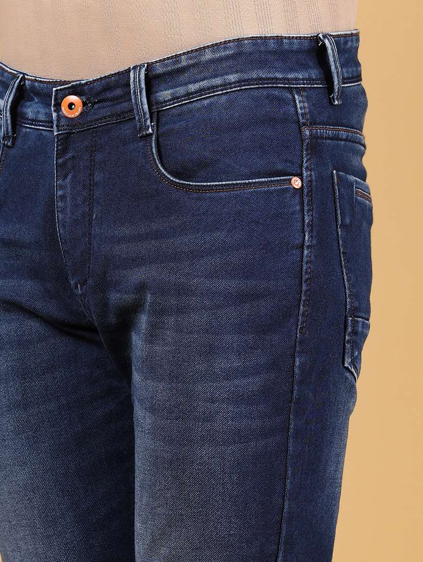 men solid mid rise slim fit jean - 21871783 - Standard Image - 4