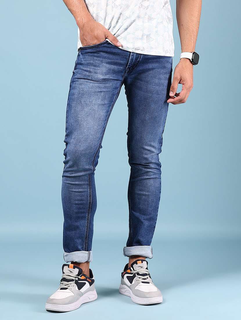 men solid mid rise skinny fit jean - 21871787 -  Standard Image - 1