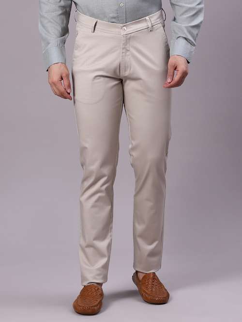 men solid mid rise casual chinos - 21871857 -  Standard Image - 0
