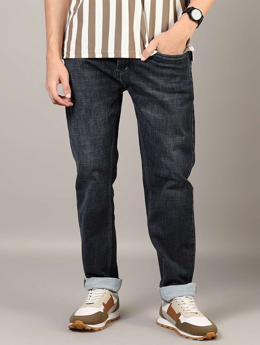 men washed mid rise full length jean - 21871939 - Standard Image - 1