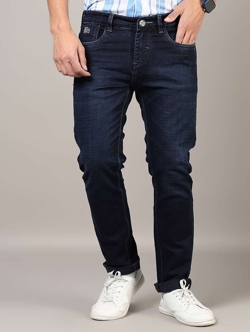 men solid mid rise slim fit jean - 21871941 -  Zoom Image - 0