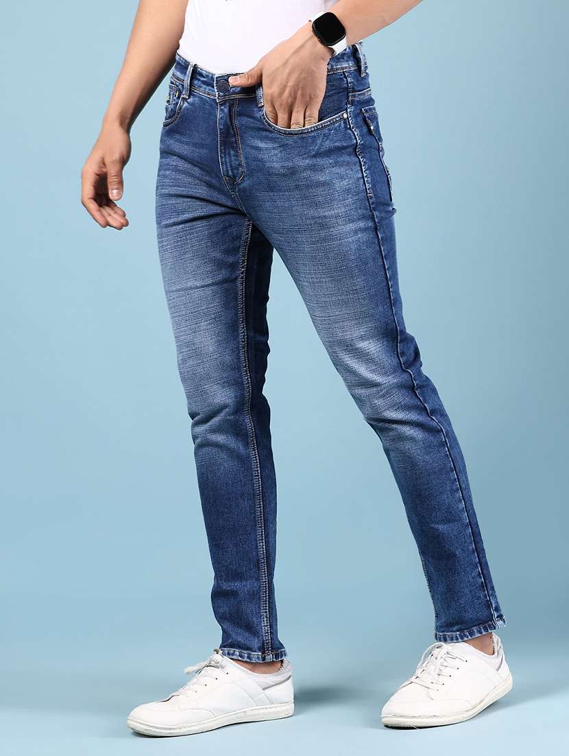 men solid mid rise slim fit jean - 21871946 -  Standard Image - 1