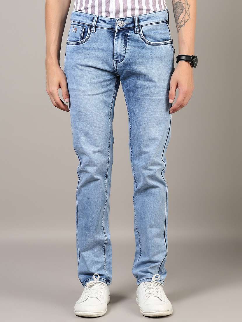 men washed mid rise full length jean - 21871993 -  Standard Image - 1
