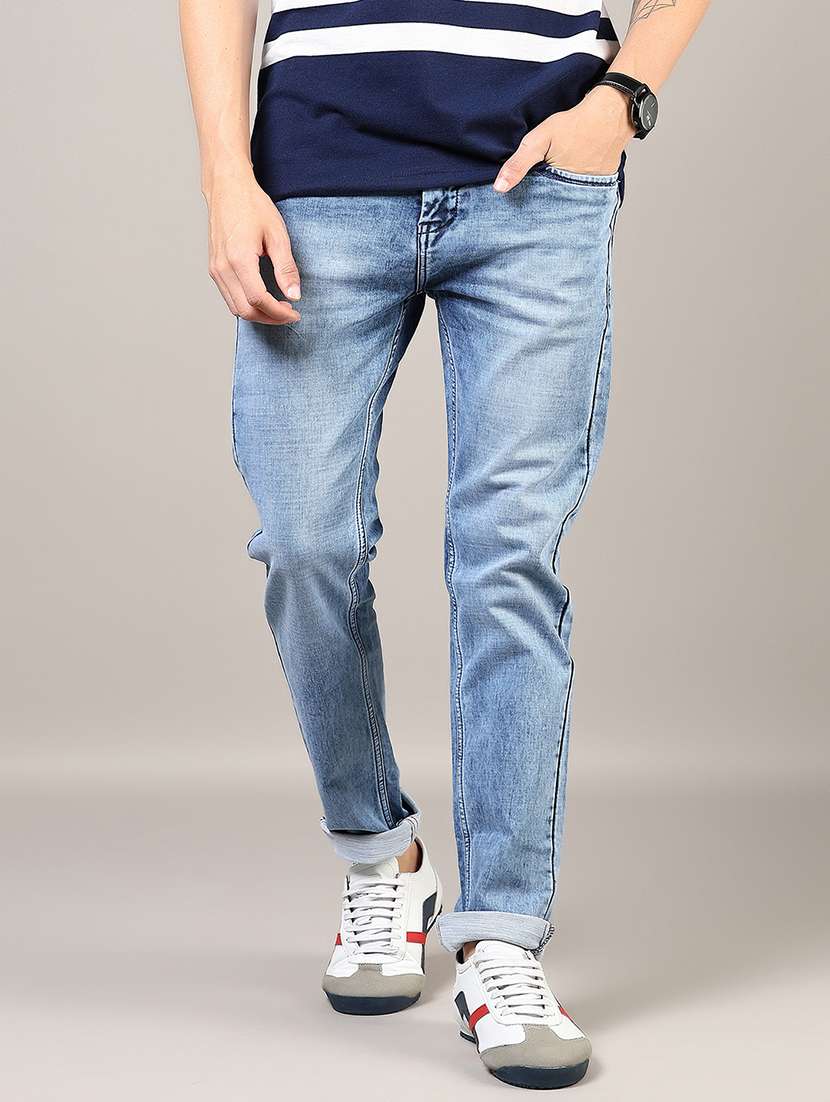men solid mid rise slim fit jean - 21872032 -  Standard Image - 1