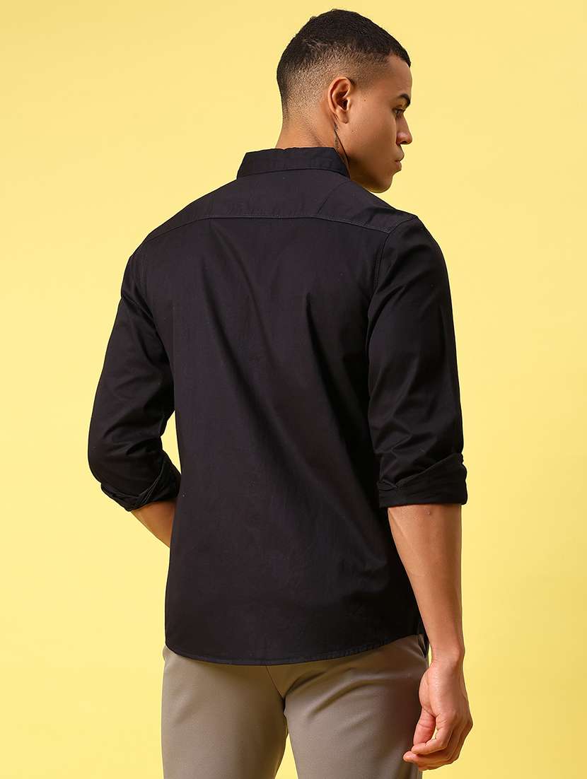 men solid long sleeve regular fit casual shirt - 21872193 -  Standard Image - 4